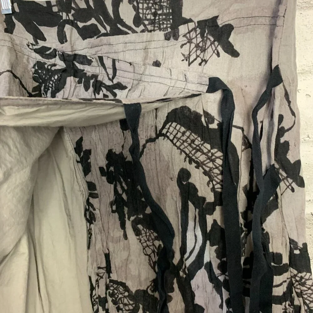 Summum Floral Faux Wrap Lagenlook Skirt - Picture 3 of 12